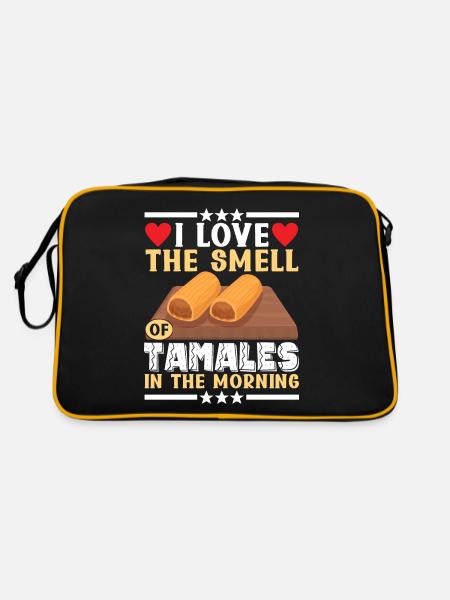 Tamale Mexikanisches Essen Tamale Liebhaber - Retro Tasche - Schwarz/Gold - Hinten