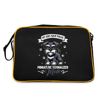 Maman Schnauzer nain - Sac Retro - noir/or - Dos
