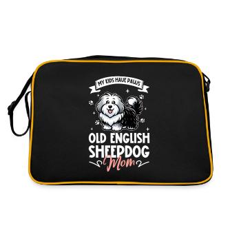 Bobtail Mama - Retro Tasche - Schwarz/Gold - Hinten
