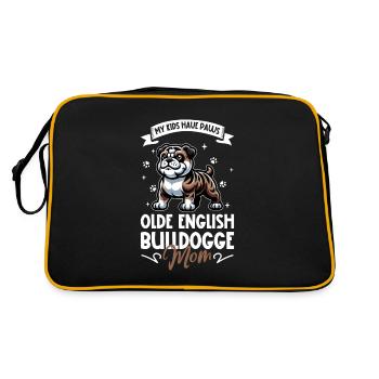 Maman bouledogue anglais - Sac Retro - noir/or - Dos