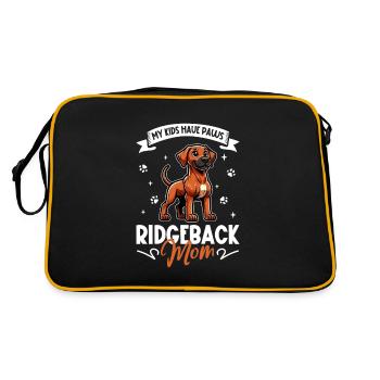 Rhodesian Ridgeback Mom - Retro Bag - black/gold - Back