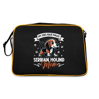 Maman lévrier serbe - Sac Retro - noir/or - Dos