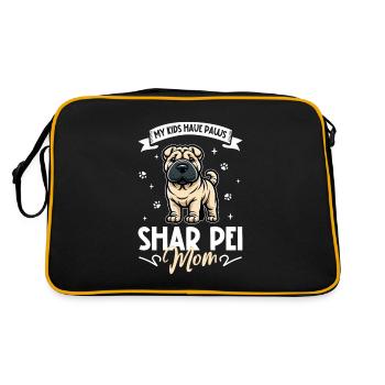 Shar-Pei Mama - Sac Retro - noir/or - Dos