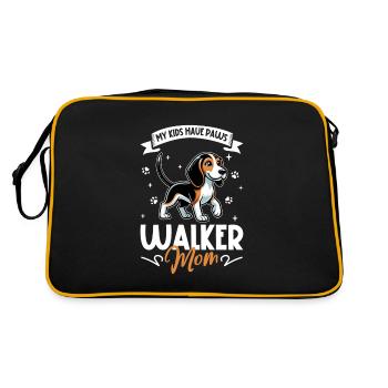 Treeing Walker Coonhound Mom - Retro Bag - black/gold - Back