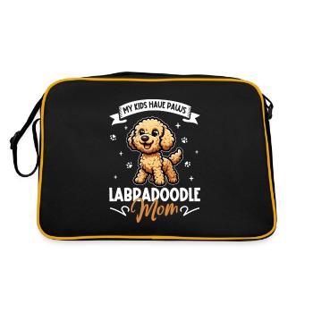 Maman Labradoodle - Sac Retro - noir/or - Dos