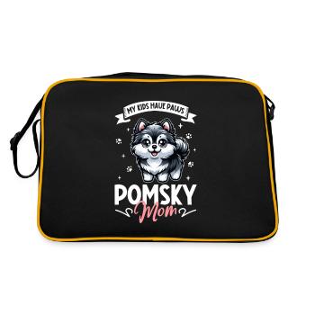 Maman Pomsky - Sac Retro - noir/or - Dos