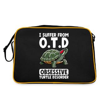Turtle Red-eared Turtle - Retro Bag - black/gold - Back