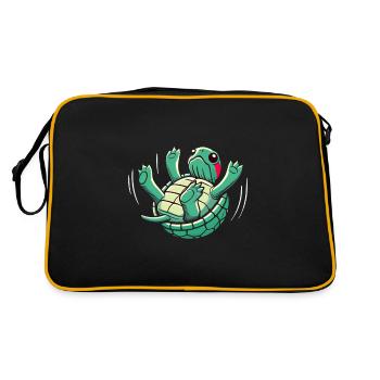 Turtle Red-eared Turtle - Retro Bag - black/gold - Back