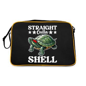 Turtle Red-eared Turtle - Retro Bag - black/gold - Back