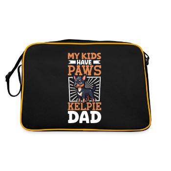 Papa Kelpie australien - Sac Retro - noir/or - Dos