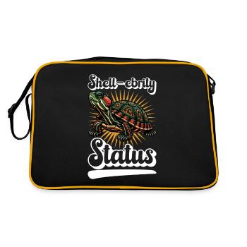 Turtle Red-eared Turtle - Retro Bag - black/gold - Back
