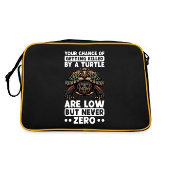 Turtle Red-eared Turtle - Retro Bag - black/gold - Back