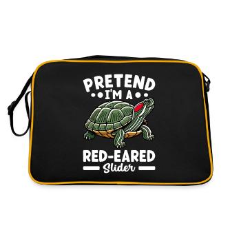 Turtle Red-eared Turtle - Retro Bag - black/gold - Back