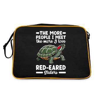 Turtle Red-eared Turtle - Retro Bag - black/gold - Back