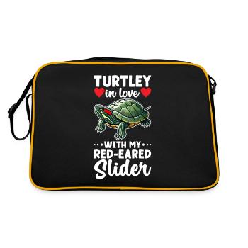 Turtle Red-eared Turtle - Retro Bag - black/gold - Back
