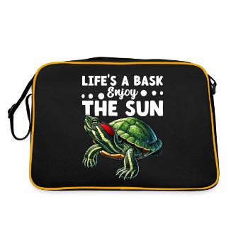 Turtle Red-eared Turtle - Retro Bag - black/gold - Back