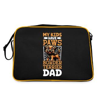 Border Terrier Dad - Retro Bag - black/gold - Back