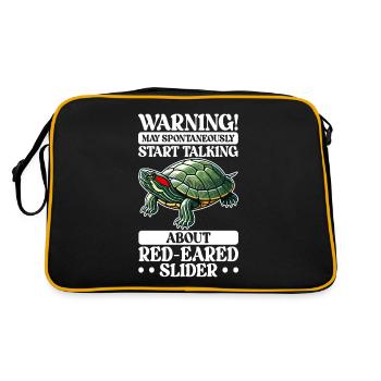 Turtle Red-eared Turtle - Retro Bag - black/gold - Back