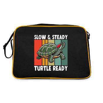 Turtle Red-eared Turtle - Retro Bag - black/gold - Back
