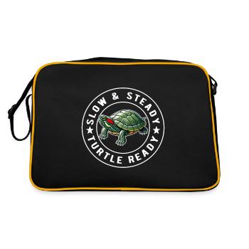 Turtle Red-eared Turtle - Retro Bag - black/gold - Back