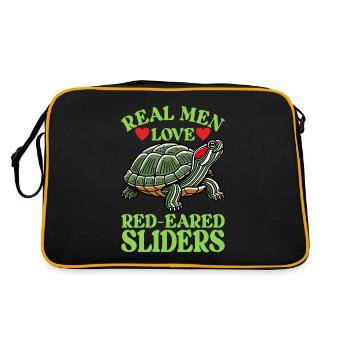 Turtle Red-eared Turtle - Retro Bag - black/gold - Back