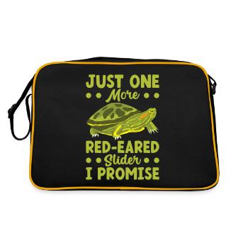 Turtle Red-eared slider - Retro Bag - black/gold - Back