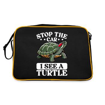 Turtle Red-eared Turtle - Retro Bag - black/gold - Back