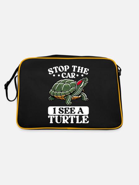 Tortue Tortue à oreilles rouges - Sac Retro - noir/or - Dos