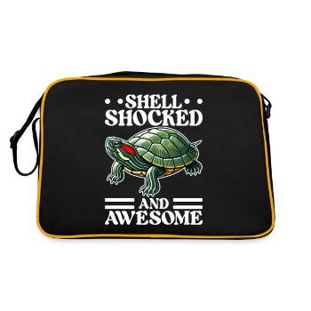 Turtle Red-eared Turtle - Retro Bag - black/gold - Back