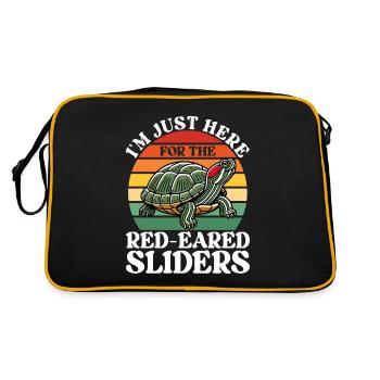 Turtle Red-eared Turtle - Retro Bag - black/gold - Back