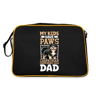 Carpathian Shepherd Dog Dad - Retro Bag - black/gold - Back
