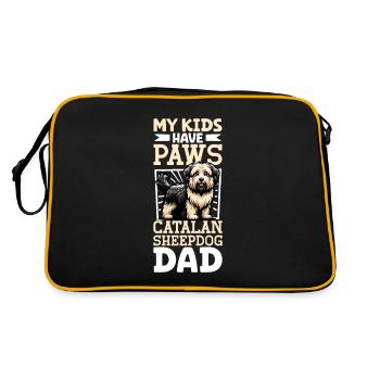 Gos d’Atura Català Papa - Retro Tasche - Schwarz/Gold - Hinten