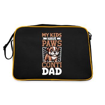 Papa bouledogue continental - Sac Retro - noir/or - Dos