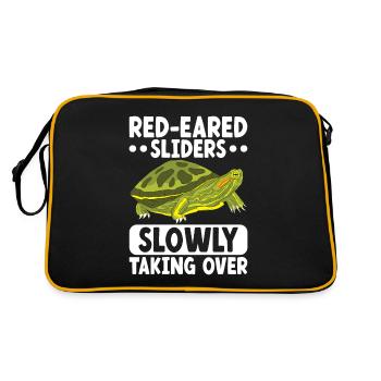 Turtle Red-eared Turtle - Retro Bag - black/gold - Back