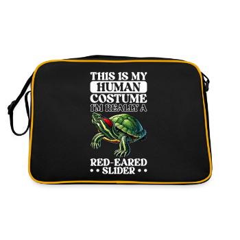 Turtle Red-eared Turtle - Retro Bag - black/gold - Back