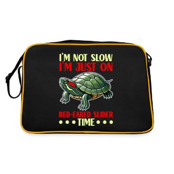 Turtle Red-eared Turtle - Retro Bag - black/gold - Back