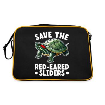 Turtle Red-eared Turtle - Retro Bag - black/gold - Back