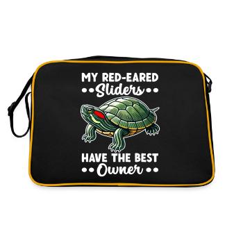 Turtle Red-eared Turtle - Retro Bag - black/gold - Back
