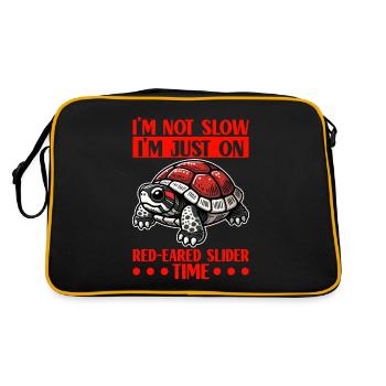 Turtle Red-eared Turtle - Retro Bag - black/gold - Back