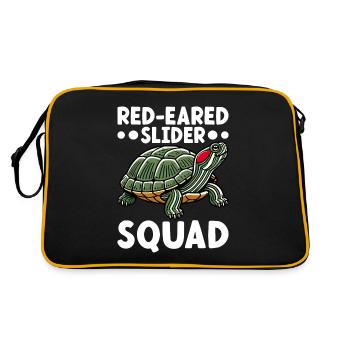Turtle Red-eared Turtle - Retro Bag - black/gold - Back