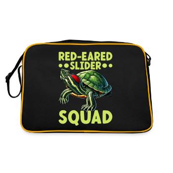 Turtle Red-eared Turtle - Retro Bag - black/gold - Back