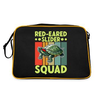 Turtle Red-eared Turtle - Retro Bag - black/gold - Back