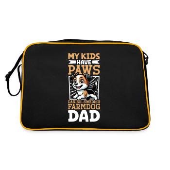 Dansk-Svensk Gårdshund Papa - Sac Retro - noir/or - Dos