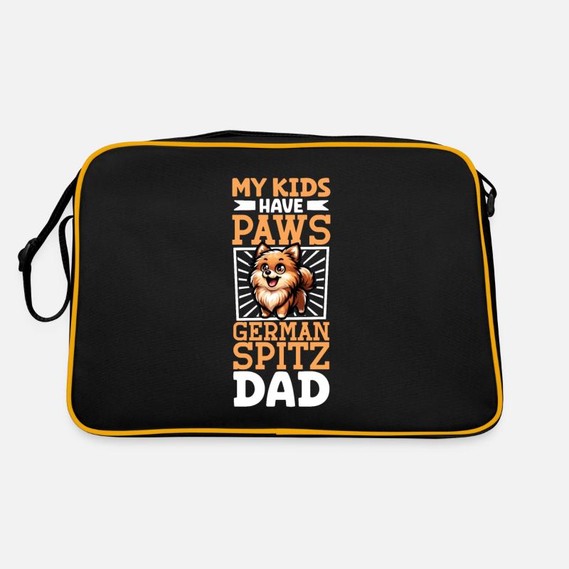 Deutscher Spitz Papa Retro Tasche