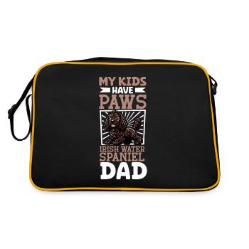 Papa de l’épagneul d’eau irlandais - Sac Retro - noir/or - Dos