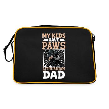 Lithuanian Hound Dad - Retro Bag - black/gold - Back