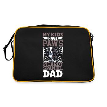 Epagneul Picard Papa - Sac Retro - noir/or - Dos