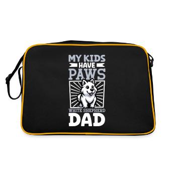 White Shepherd Dad - Retro Bag - black/gold - Back