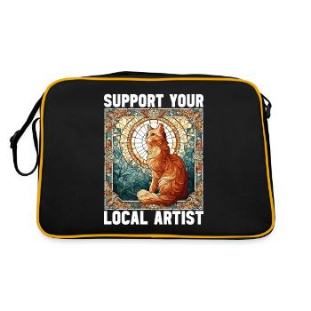 Vitrail artiste Vitrail Art - Sac Retro - noir/or - Dos