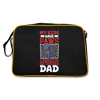 Papa Labrador Retriever - Sac Retro - noir/or - Dos